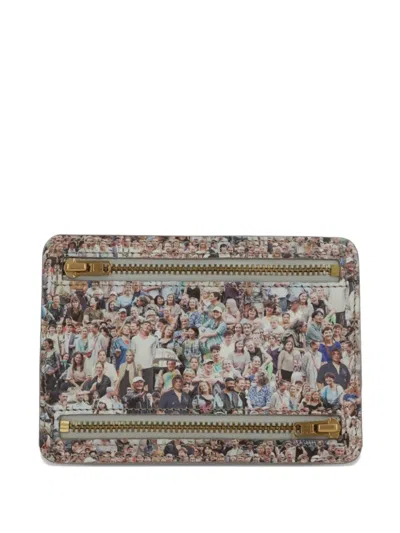 Bless Small Faces-print Clutch Bag In Multi