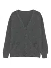 Bless Sphere-pad Cardigan In Gray
