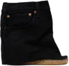Bless Ssense Exclusive Black Jeansheels Wedge Heels In Black Denim