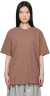 Bless Ssense Exclusive Brown Multicollection V T-shirt In Coffee / Red