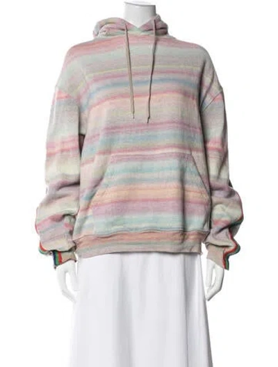 Pre-owned Bless Striped Crew Neck Hoodie In Purple