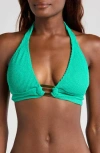 Bleu By Rod Beattie Banded Halter Bikini Top