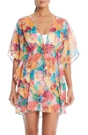 Bleu Rod Beattie Rod Beattie Chiffon Cover-up Caftan