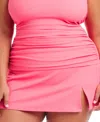 Bleu Rod Beattie Plus Size Pique Ole Tankini Top Skirted Bottoms In Bardot Blush