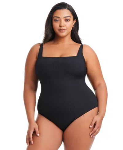 Bleu By Rod Beattie Plus Size Square-neck Swimsuit