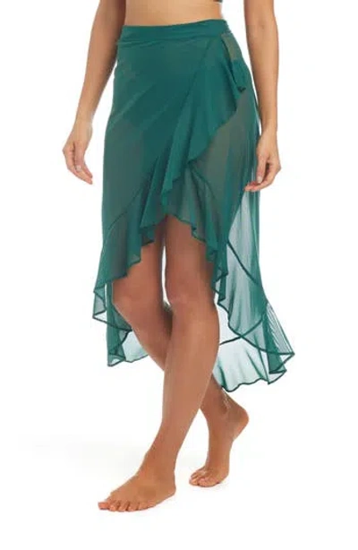 Bleu By Rod Beattie Ruffle Mesh Cover-up Pareo