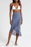 Bleu By Rod Beattie Ruffle Mesh Cover-up Pareo