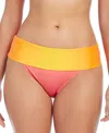 Bleu Rod Beattie Women's Beat The Heat Foldover Hipster Bikini Bottoms In Rosa