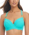 Bleu By Rod Beattie Women's Chain-strap Underwire Bikini Top In Lagunita