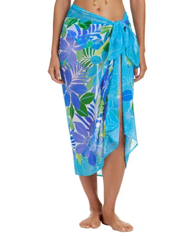 Bleu By Rod Beattie Women's Chiffon Pareo Cover-up In Cool