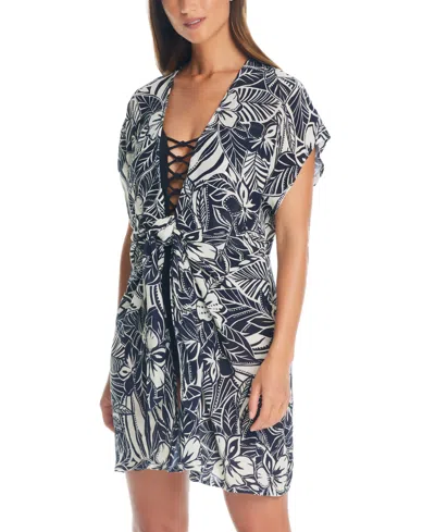Bleu By Rod Beattie Women's Ciao Bella Printed Cover-up Dress In Black