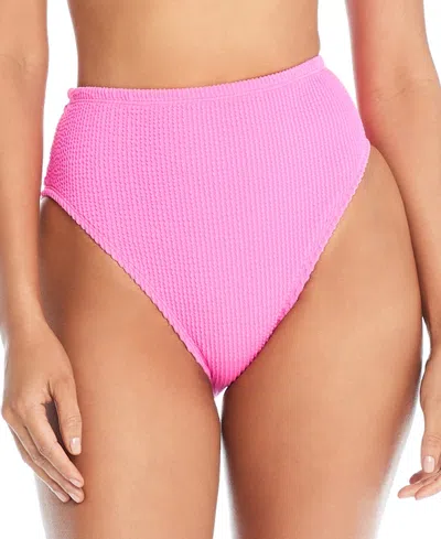 Bleu By Rod Beattie Women's High-waist Bikini Bottoms In Castro Pink