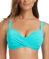 Bleu By Rod Beattie Women's Kore Push-up Twist-front Swim Top In Lagunita
