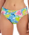 Bleu Rod Beattie Women's Let's Get Away Printed Sarong Hipster Bikini Bottoms In Multi