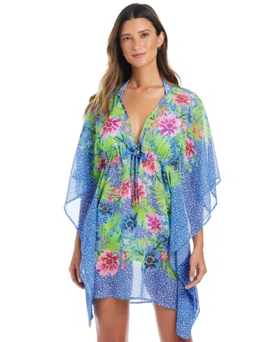 Bleu By Rod Beattie Women's Lets Get Away Caftan Swim Cover-up In Multi