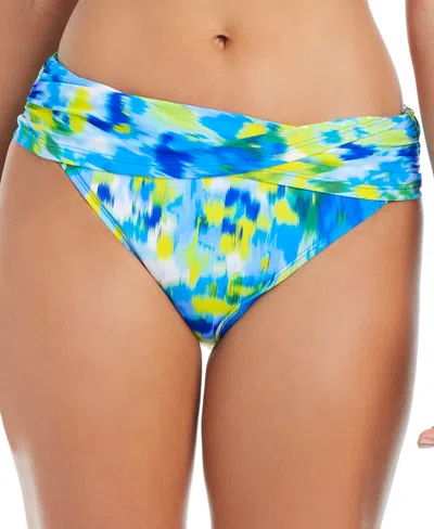 Bleu By Rod Beattie Women's Life's A Beach Printed Sarong Hipster Bikini Bottoms In Cool