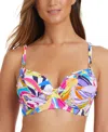 Bleu Rod Beattie Women's Living Color Over-the-shoulder Molded-cup Bikini Top In Multi