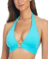 Bleu By Rod Beattie Women's Ring Me Up Halter Bikini Top In Lagunita