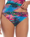 Bleu By Rod Beattie Women's Sarong Hipster Bottoms In Multi
