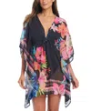 Bleu By Rod Beattie Plus Size Printed Sweet Escape Caftan Cover-up In Multi