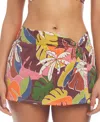Bleu Rod Beattie Women's Skirted Hipster Bikini Bottoms In Multi