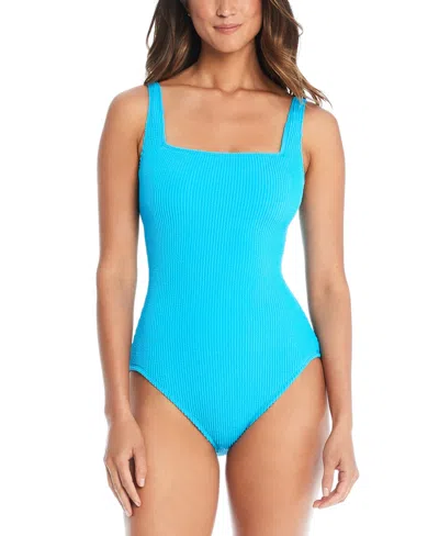 Bleu By Rod Beattie Women's Square-neck One-piece Swimsuit In Coldwater