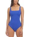 Bleu By Rod Beattie Women's Square-neck One-piece Swimsuit In Tequila