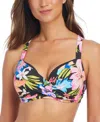 Bleu By Rod Beattie Women's Sweet Escape Bra-sized Bikini Top In Multi