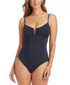 Bleu By Rod Beattie Women's V-wire One-piece Swimsuit In Black