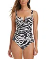 Bleu By Rod Beattie Women's V-wire One-piece Swimsuit In Multi