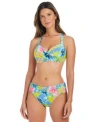 Bleu By Rod Beattie Womens Lets Get Away Printed Underwire Bikini Top Sarong Hipster Bikini Bottoms In Multi