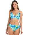 Bleu By Rod Beattie Womens Lifes A Beach Printed Bikini Top Sarong Hipster Bikini Bottoms In Cool