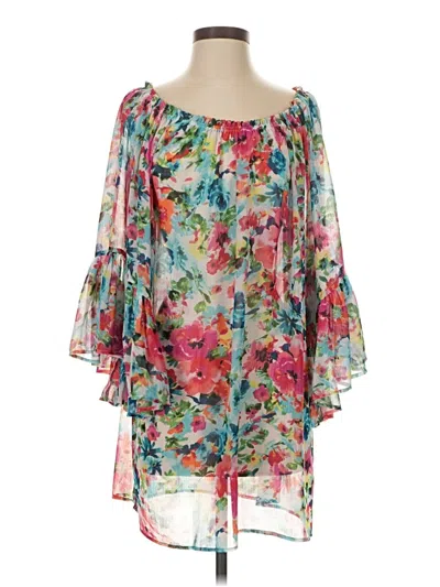 Pre-owned Bleu Rod Beattie 3/4 Sleeve Blouse In Pink