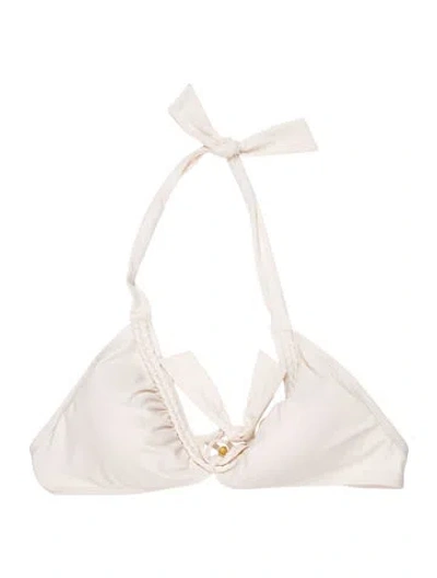 Pre-owned Bleu Rod Beattie Braided Accents Top In White