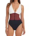 Bleu Rod Beattie Button Down One Piece Swimsuit In Coconut