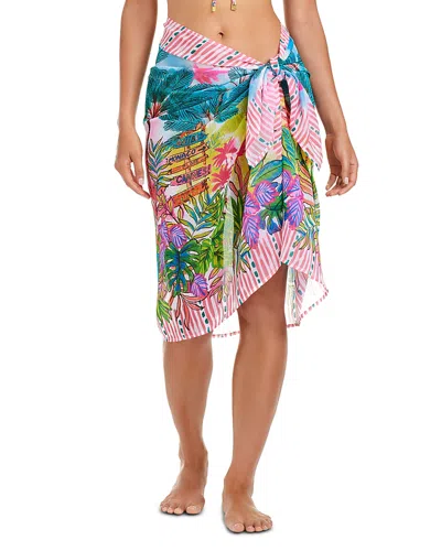 Bleu Rod Beattie Chiffon Pareo Swim Cover-up In Multi