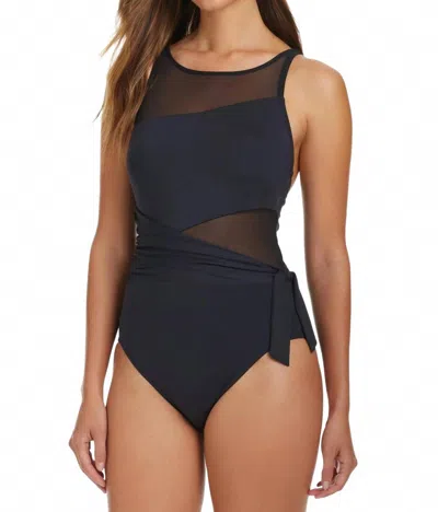 Bleu Rod Beattie Don't Mesh With Me One Piece Swimsuit In Black