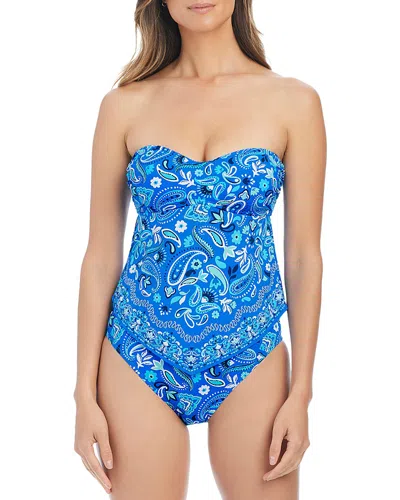 Bleu Rod Beattie Flyaway Tankini Top In Blue
