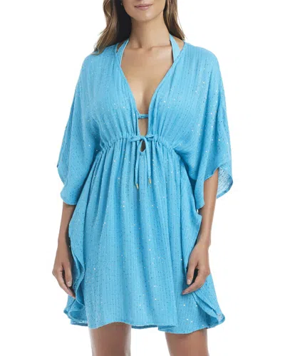 Bleu Rod Beattie Golden Hour Sequin Caftan Coverup In Blue