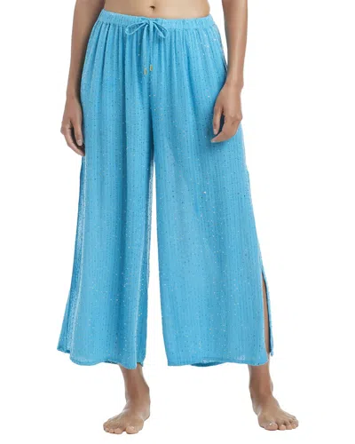 Bleu Rod Beattie Golden Hour Sequin Coverup Pant In Blue