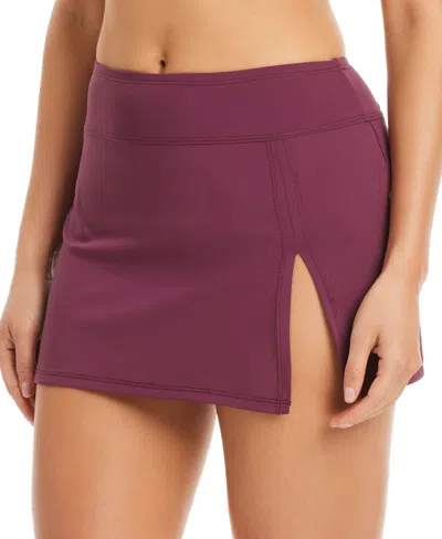 Bleu Rod Beattie High-waist Swim Skirt In Purple
