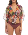 Bleu Rod Beattie Rod Beattie Island Life Tie Front Cover-up Shirt