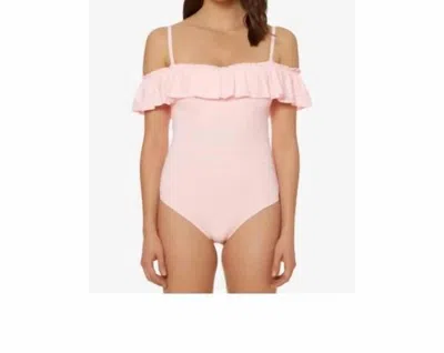 Bleu Rod Beattie Off The Shoulder One Piece Swimsuit In Pink