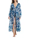 Bleu Rod Beattie Open Front Cover-up Dress In Blue