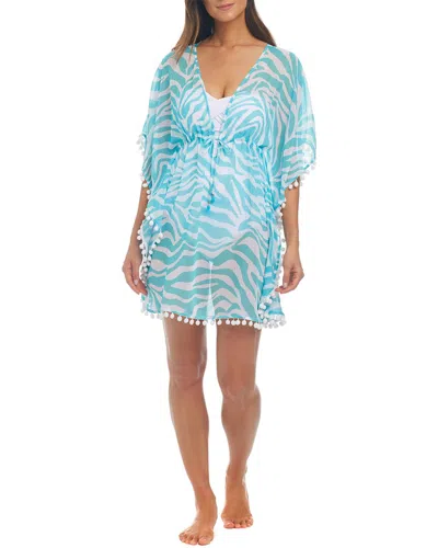 Bleu Rod Beattie Packing A Punch Caftan Cover-up In Multi