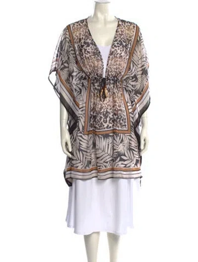 Pre-owned Bleu Rod Beattie Paisley Print V-neck Tunic In Multi
