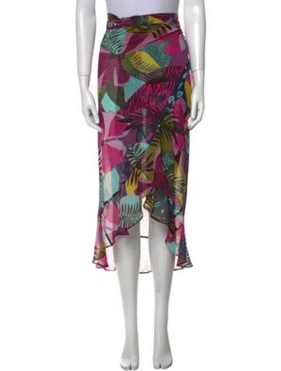 Pre-owned Bleu Rod Beattie Printed Midi Length Skirt In Multi
