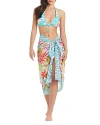 Bleu Rod Beattie Packing A Punch Pareo Cover-up In Multi