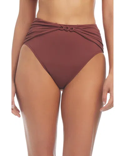 Bleu Rod Beattie Ring Master High Waisted Swim Bottom In Brown