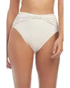 Bleu Rod Beattie Ring Master High Waisted Swim Bottom In White